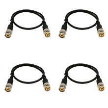4X BNC Jumper Q9 HD Monitor Double- Video Cable 0.5 M Jumper 2 Core RVV Cable