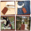 50pcs Leather Key Fob Kit PU Blanks with Rivets Key Ring Rectangular Leather Car Keychain Engraving Keychain 6