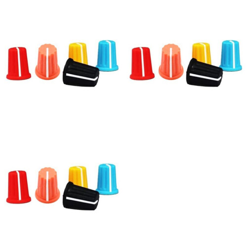 15X EQ Rotary Knob Replacement Equalizer Potentiometer Fader Knobs Push Rod Cap, Knob Cap-B