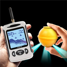 Wireless Sonar Portable Fish Finder Sensor Echo Sounder Alarm River Lake Sea Bed Live 135ft/45M US Plug
