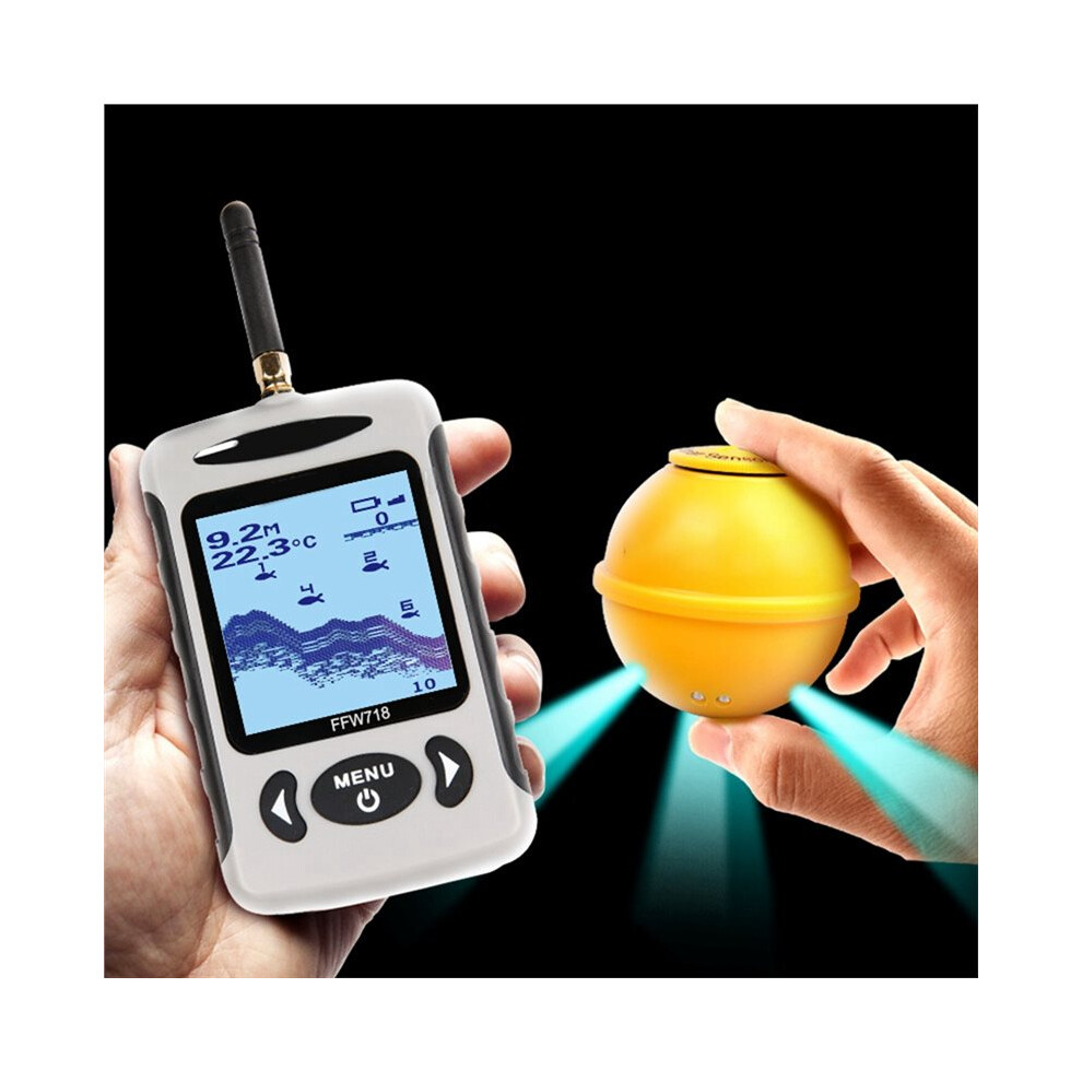 Wireless Sonar Portable Fish Finder Sensor Echo Sounder Alarm River Lake Sea Bed Live 135Ft/45M Us Plug 4713332832466