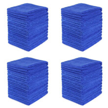 80 Pièces Absorbant Microfibre Serviette Voiture Maison Cuisine Lavage Propre Chiffon de Lavage Bleu
