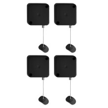 4pcs Remote Control Tether TV Remote Control Leash Retractable Safety Lock with Adjustable Strap A