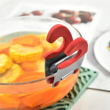 Support de Cuillère à Casserole avec Pince, Poignée en Silicone Anti-Brûlure pour Cuillère, Spatule, Fourchette, Ustensiles de Cuisine,