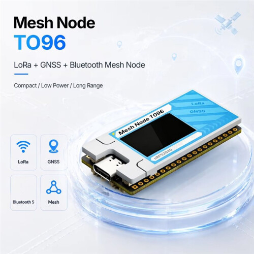 2PCS Mesh Node T096 Devboard voor Meshtastic NRF52840 Tracker LoRa Node SX1262  voor Meshcore voor LoRaWAN 863-928MHz 1