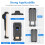 2D--Barcodescanner mit Handyhalterung, Barcodeleser, Data-Matrix-Code-Scanner (1D, 2D, QR) für Android und IOS 6