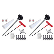 Quick Change Tire Valve Tool Kit Valve Stem Tire Valve Stem for TR413 Valve Replacement and Installation Tool Kit 26pc A