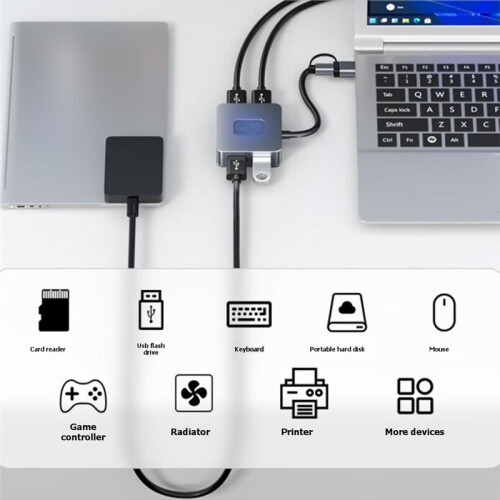 USB 3.2 4-in-1 Dockingstation 10 Gbit/S High-Speed Splitter Tablet PC Typ-C Dockingstation 1