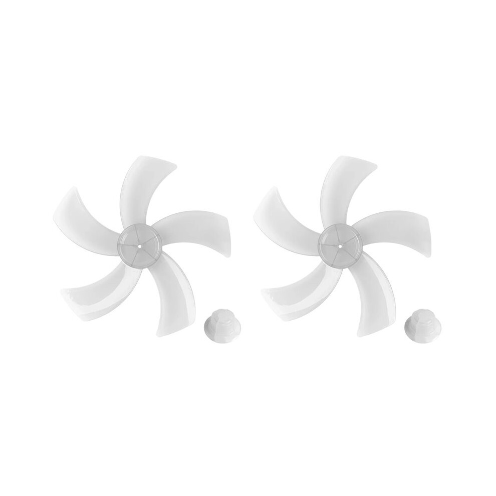 2Pcs 12 Inch Plastic Fan Blade 5 Blades With Nut Cover For Standing Pedestal Fan Leaves Table Fanner General,A 6033228981848