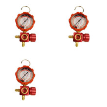 3X Airconditioningmeter voor R410A R22 R134A R404A Koelmiddelen Manometerklep met Visuele Spiegel 800Psi Rood