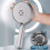 Pressurized Large Panel Shower  5 Modes Large Water Flowing Multifunctional Bathroom Shower  Set 7