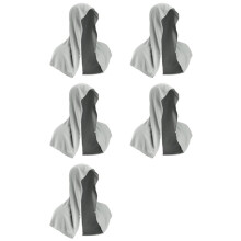 5X Serviette à Capuche Rafraîchissante, Serviettes Rafraîchissantes pour le Cou et le Visage, pour Sauna, Yoga, Camping, Entraînement, Gris