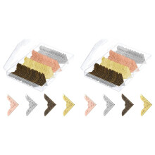 160 Pieces Metal Book Corners, Vintage Iron Corner Protectors Decorative Cover Guard with Storage Box for Scrapbook