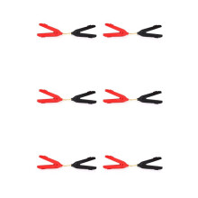 12 Stück -Beschichtete Kupfer-Krokodilklemme Kelvin Four Clip Duckbill Clips