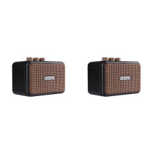 2X Aroma AG-04 Elektrische Gitaarversterker 5W Draagbare -Luidspreker voor Elektrische Gitaar Retro Draagbare Oplaadbare Versterker