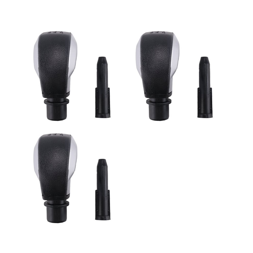 3X 5-Speed Gear Shift Knob Shifter For 605 406 205 407 Saxo Xsara Black/Silver 6033419901822