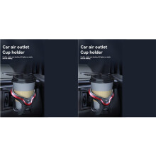2X Multifunctionele Autobekerhouder met LED-Licht, Anti-Shake, Eenvoudig Te Installeren, Auto-Luchtroosterhouder, Auto-Accessoires