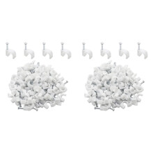 200pcs 7mm Cable Clamp Round Steel Cable Nail Clamp is Used to Organize Wire and Cable Fixed Type
