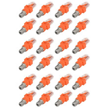 Koaxial zu Ethernet Adapter, 24 Packungen Koax RF F Buchse zu RJ45 Stecker Konverter für Tester