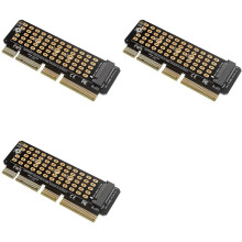 3X Carte Adaptateur M.2 NVME Vers PCI-E 4.0 L'Emplacement M.2 M-KEY Prend en Charge le Serveur 1U