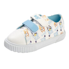 (9 UK Child, White/Multicoloured) Bluey Childrens/Kids Character Hook and Loop Trainers