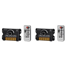 2X Interruptor Dimmer LED 12v com Controle Remoto RF e Função de Temporizador, 5-24V 40A, Controlador de Escurecimento PWM com Caixa de Alumínio