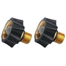 2X Adaptateur de Tuyau D'Arrosage pour Nettoyeur Haute Pression, Entrée D'Eau 3/4 Femelle Vers 3/8 Mâle pour Pompes de Nettoyeur Haute Pression