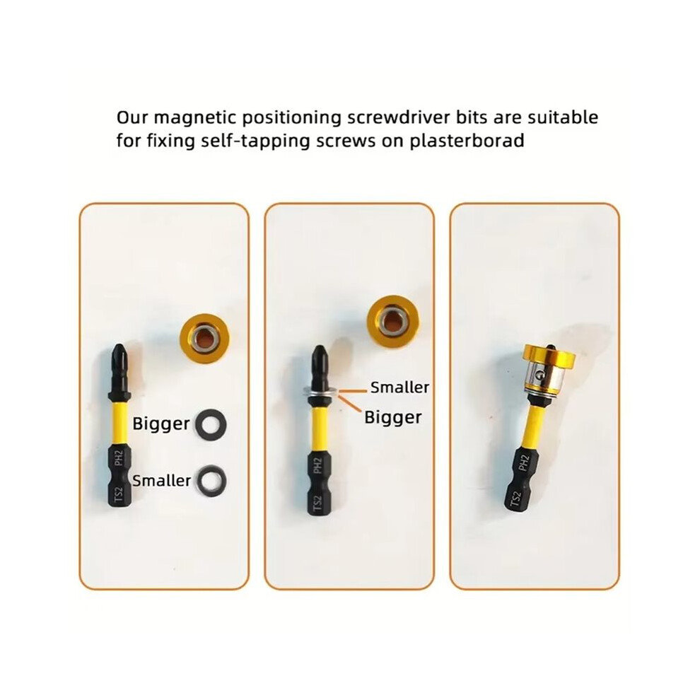10Pcs 50Mm Positioning Screwdriver Bits S2 Drywall Screw For Plasterboard Gypsum Board Plasterboard Screw Driver Tools 6031771477788