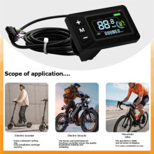 24V 36V 48V G51 Color Screen Display SM Connectors Large LCD Speed Screen for Electric Bicycles and Scooters