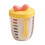 Double Wall Salad Cup Portable Leak Proof Oat Container with Fork Handle Drain Fruit Cup Cute Breakfast Cup Yellow 2