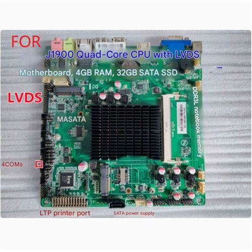 SV1A-19014P Quad-Core COM -Kompatible Industrielle ITX-Kassenplatine mit LVDS 2