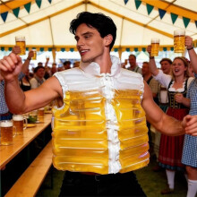 Transparent Beer Filled Jacket for Pools Leakproof Pool Party Summer Festival Party Fun Cooler Jacket Jacket