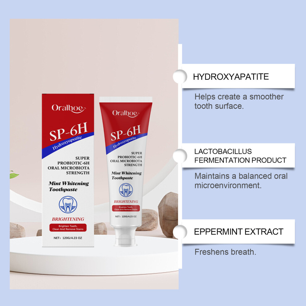 Mint toothpaste gently cleans teeth, leaves the mouth clean, fresh and fragrant for daily oral care