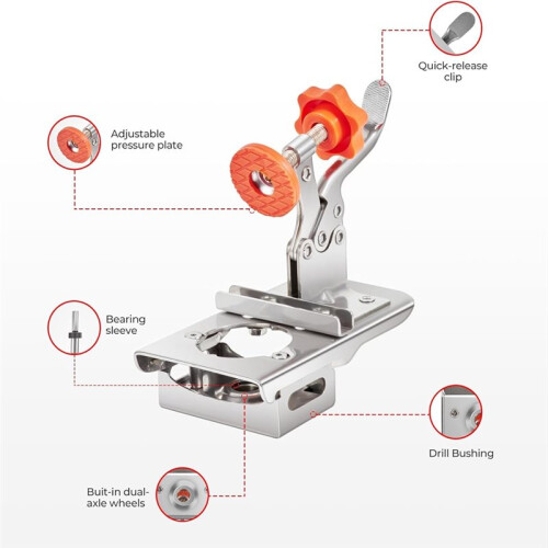 Locking Cabinet Hinge Clamp Fixture, Adjustable Punch Locator Tool for Woodworking 2