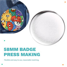 Rohlinge für Spiegelknopf-Maschinen, 58 mm, Tragbare Taschenspiegelknopf-Komponenten für die Herstellung Von 58-mm-Knopfpressen, 100 Stück