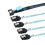 SlimSAS 8654 MCIO 4I 38pin do 4 X  Cable PCIE5.0 PCI-E Server Data Connection Extension Wire High-Speed 0.5M 5