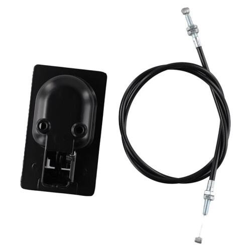 1set Black Aluminium Alloy Replacement Pull Handles with 85cm Cable for Deck Chairs and Garden 1
