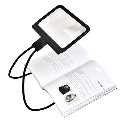 Hanging Neck Type Hand-Held Stand for Reading and Reading Newspapers for Elderly, Hand-Held Desktop Large Screen, W/LED 2