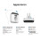 Prise Intelligente avec Thermostat Programmable, Télécommande, Interrupteur D'Alimentation, Application de Contrôle, Commande Vocale, Prise 3