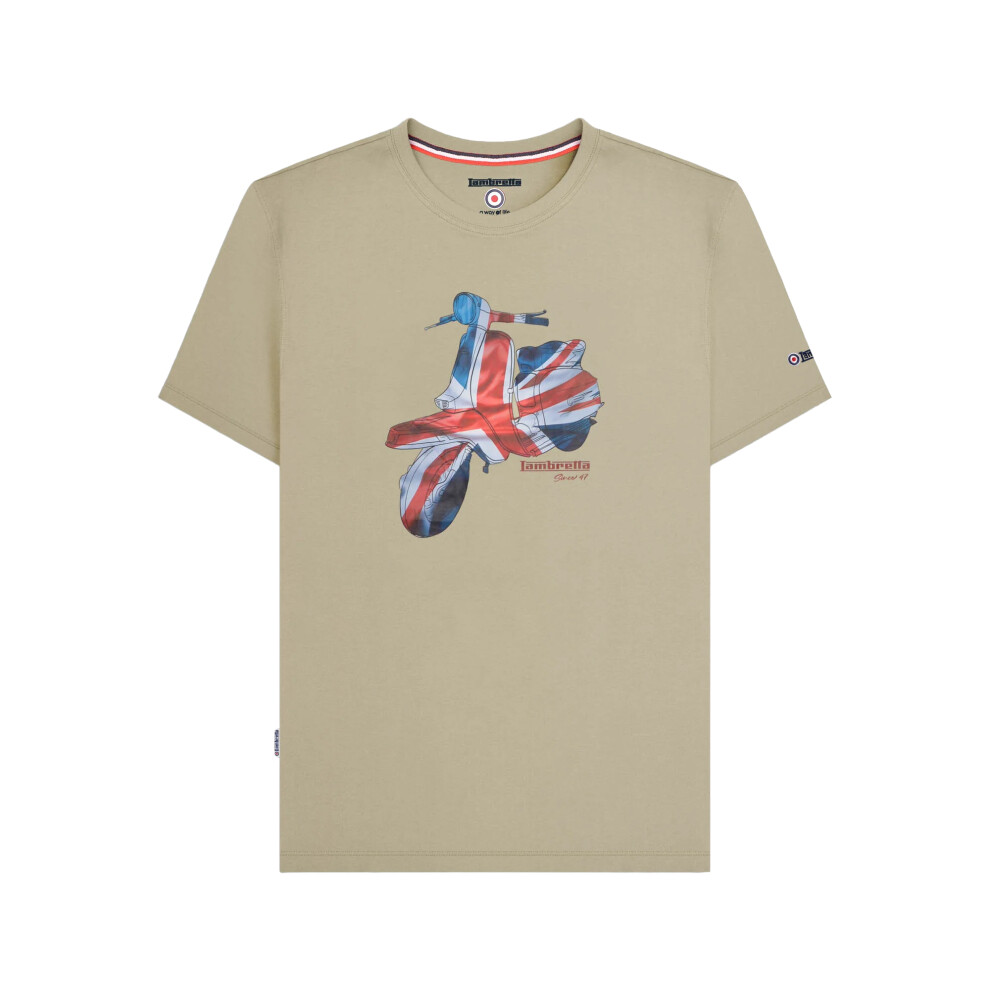 Lambretta (4Xl, Stone) Mens Ss25 Scooter T-Shirt Multicoloured