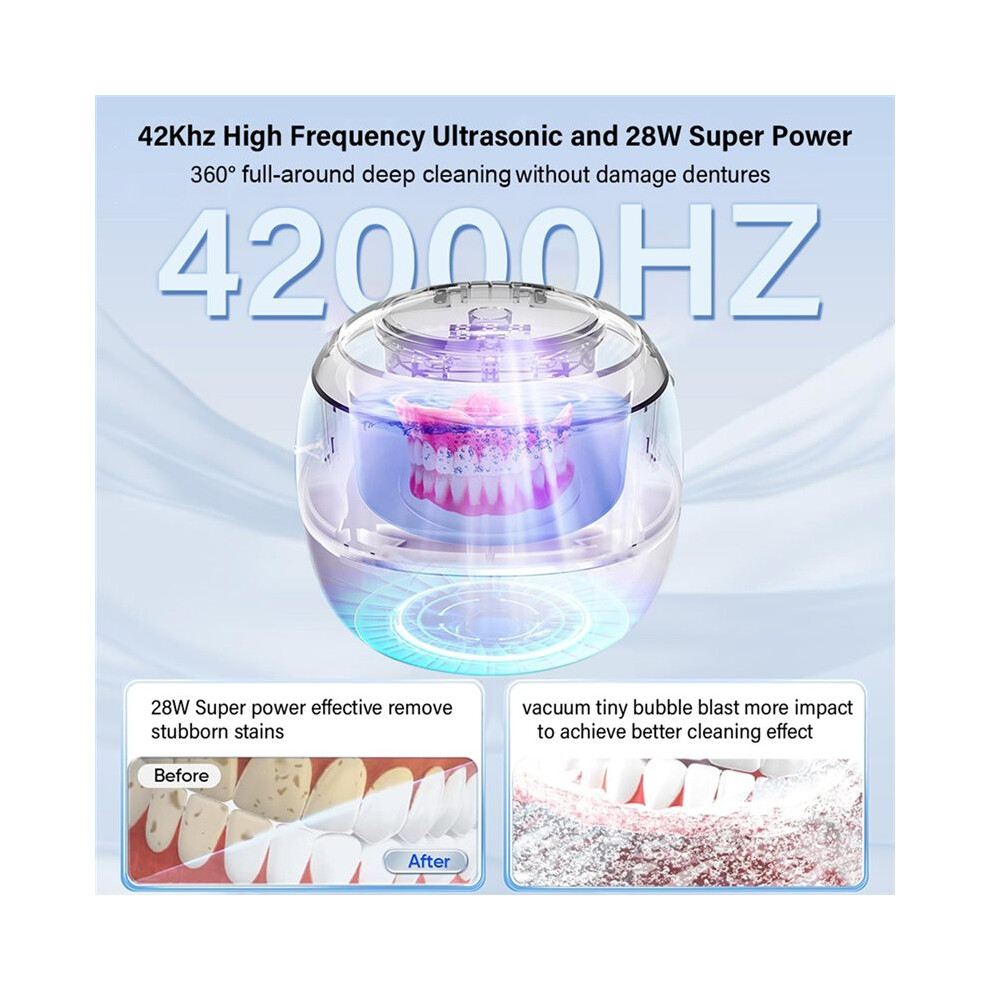 Ultrasonic Cleaner Ultrasound Jewelry Cleaner Dentures Retainer Washing Machine Ultrasonic Cleaning Bath EU Standard