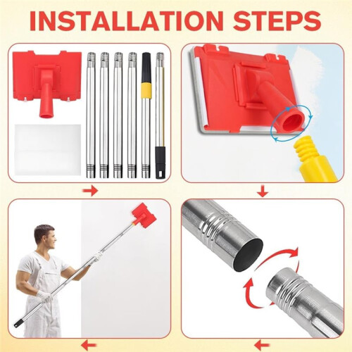 Paint  Trimmer with Pads Adjustable Paint Edger Tool Kit with Extension Pole  Painting Flat Edging Tools 1