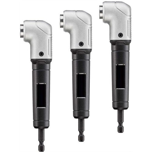 1set/3pcs Right Angle Adapter Electric Drill Bit Quick Conversion , Compact Metal Design, Suitable for Multiple Use 1