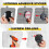 1pc Garage Parking Sensor&Garage Parking Aid with LED Stop Light,Adjustable Ultrasonic Park Assistant EU Plug 5