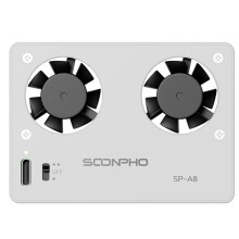 SOONPHO Ventilador de Refrigeración SP-A8 para Cámaras para  para  para  A7M4 ZVE1 A6700 A7C2 ZVE10 ZV1 R5 90D XS10 XT4 X-H2S DSLR