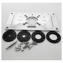 Aluminum Router Table Insert Plate for Woodworking - Milling & Trimming Black