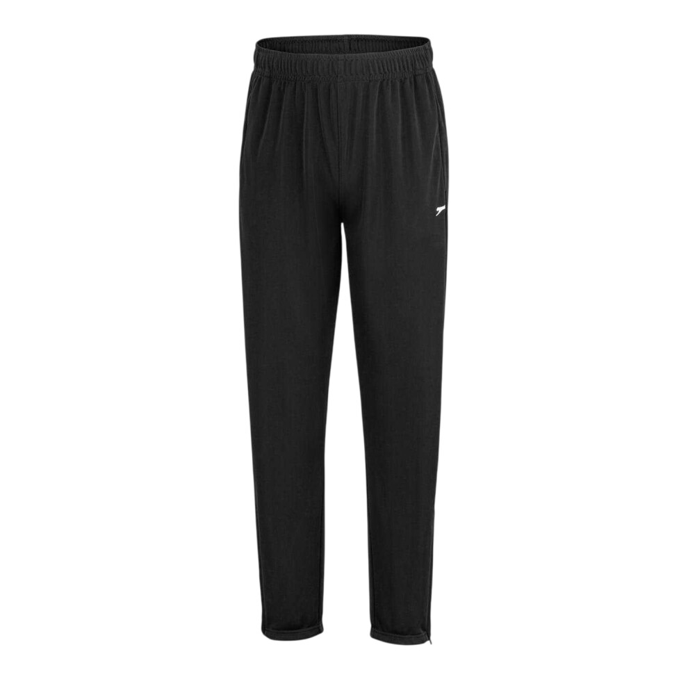 Slazenger (S, ) Mens Comfort Polyester Tracksuit Bottoms Black