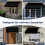 Retractable Awning, No-Drill, Adjustable Height, 300cm, Black 4