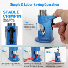 Cable Cutter and Hammer Lug Crimper Tool Kits,Heavy Duty Cable Cutting/Stripping/Crimping for 16 AWG to 4/0 AWG