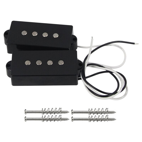 Elbasgitarrpickup, Alnico 5 Svart Split Coil P Baspickuper Ersättning för Bas, Passiv Pickup med Hög Output. 1